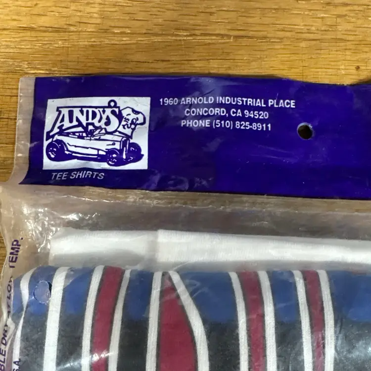 ANDYS Fox Body Ford Mustang Tee Shirt Large USA Made Sealed #8966 NOS