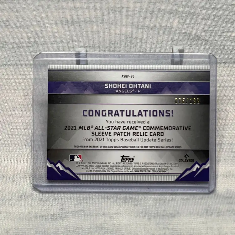 2021 Topps Shohei Ohtani Patch - Los Angeles Angels