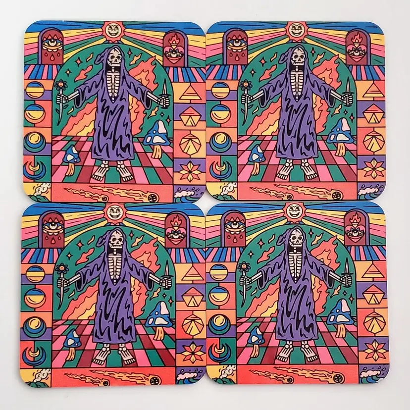 Summer Bluess Original Art Coasters