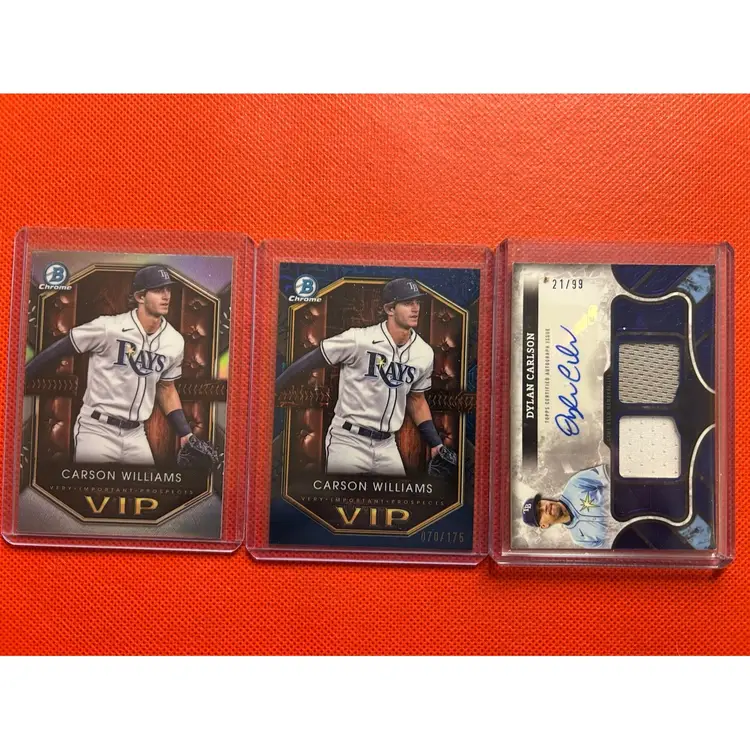 TB Rays Prospect Team Lot (auto, #, Relic)