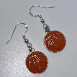Basketball  Shaped Charm Handmade Dangle/Fishhook Earrings