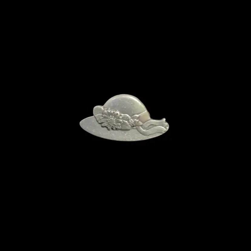 2005 Birds & Blooms Pewter Hat Brooch. With Sunflower 🌻 Design.