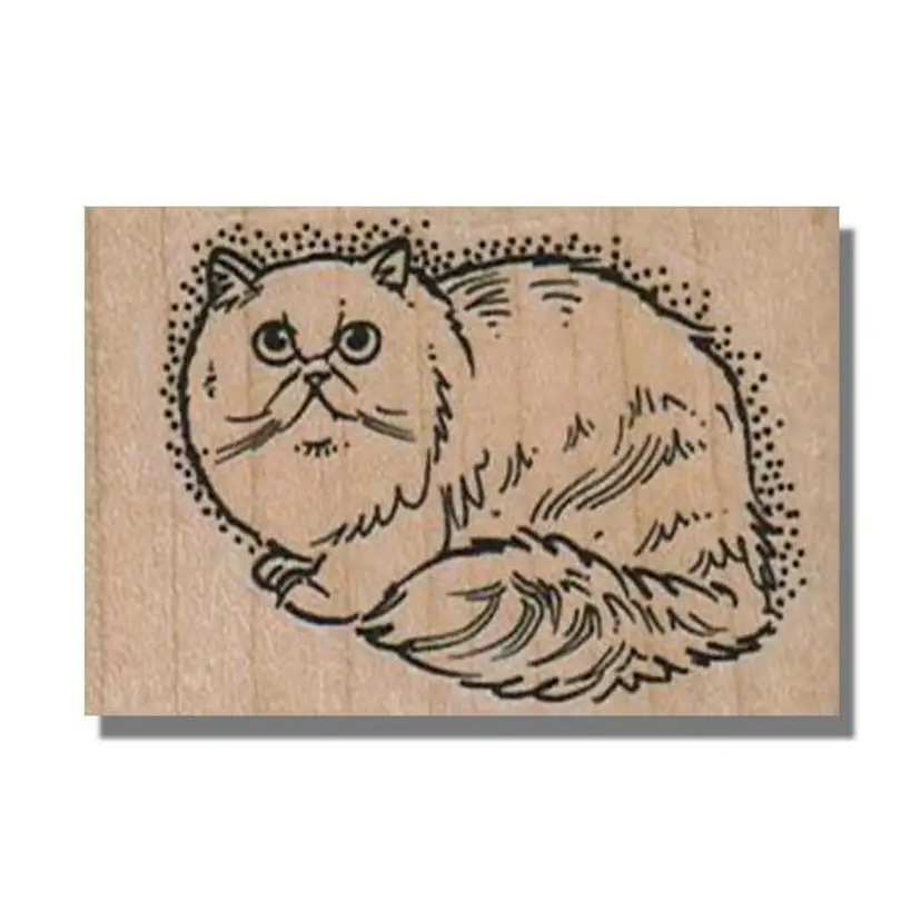 Himalayan Cat Rubber Stamp