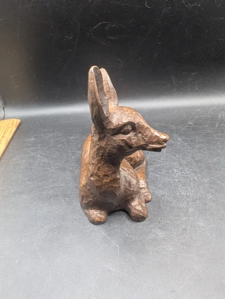 Red Mill Vintage Deer Doe Figurine Handcrafted Pecan Shells Resin USA 5” Tall