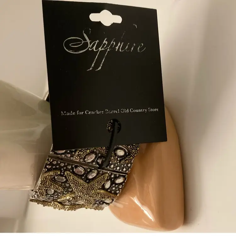 Vintage Sapphire Silver And Gold Starfish On The Beach Bracelet