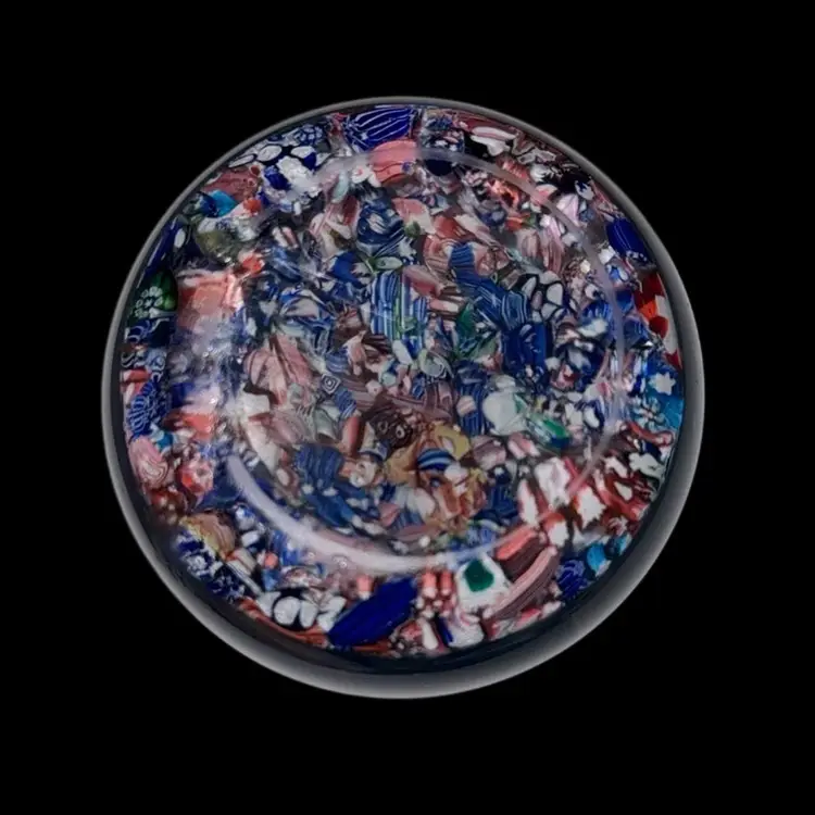 ST MANDE SCRAMBLE DESIGN GLASS
PAPERWEIGHT