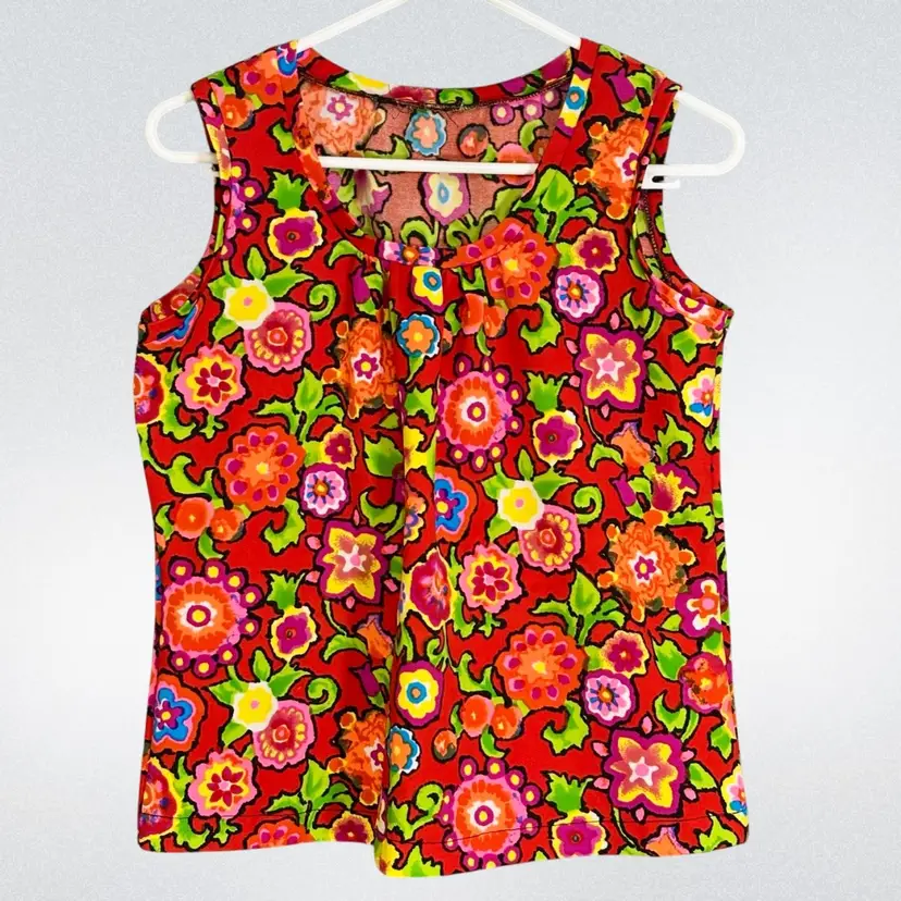 Handmade Retro Vintage Groovy Print Ladies Tank Top