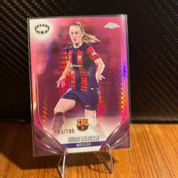 Keira Walsh 23/24 Topps Chrome UWCL Pink Prism Refractor /199