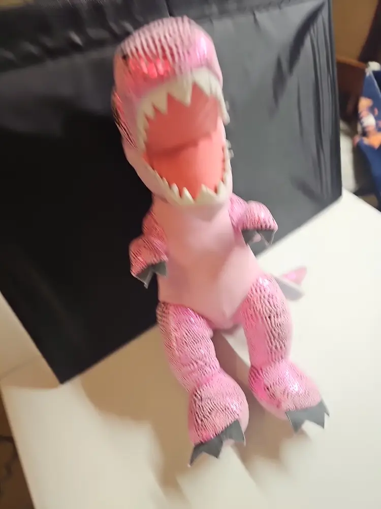 Build-A-Bear Pink Metallic T-Rex Dinosaur Plush 18" Shiny Sparkle Tyrannosaurus