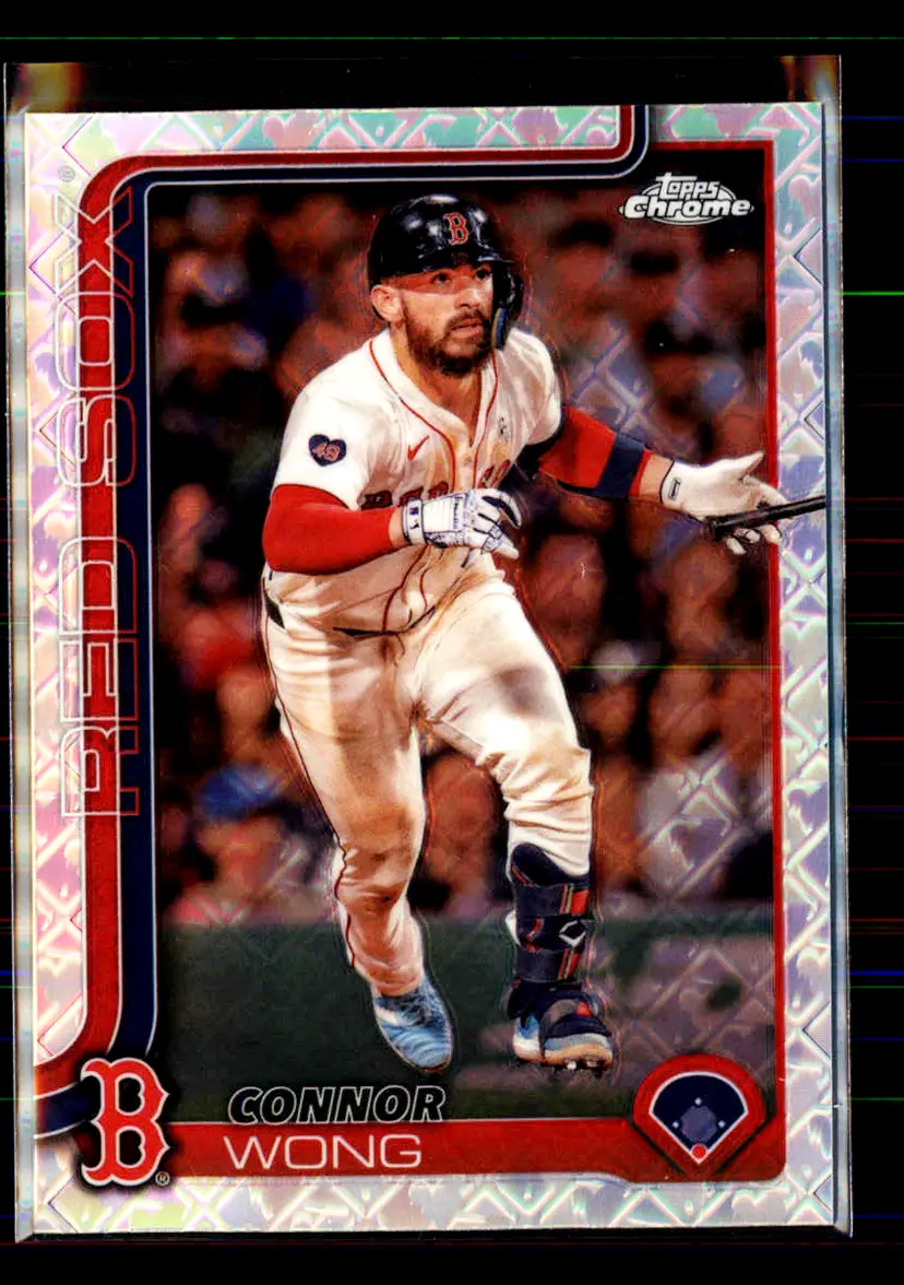 Connor Wong 2025 Topps Chrome Logofractor #10 - (113) - Boston Red Sox