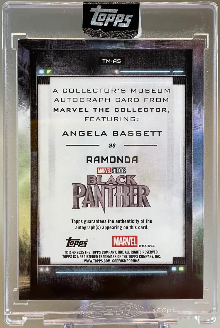 2025 Topps Marvel The Collector Museum Auto Angela Bassett Ramonda #2/10 Black