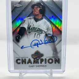 Gary Scheffield 2025 Topps Chrome World Series Champion Auto /100 Miami Marlins