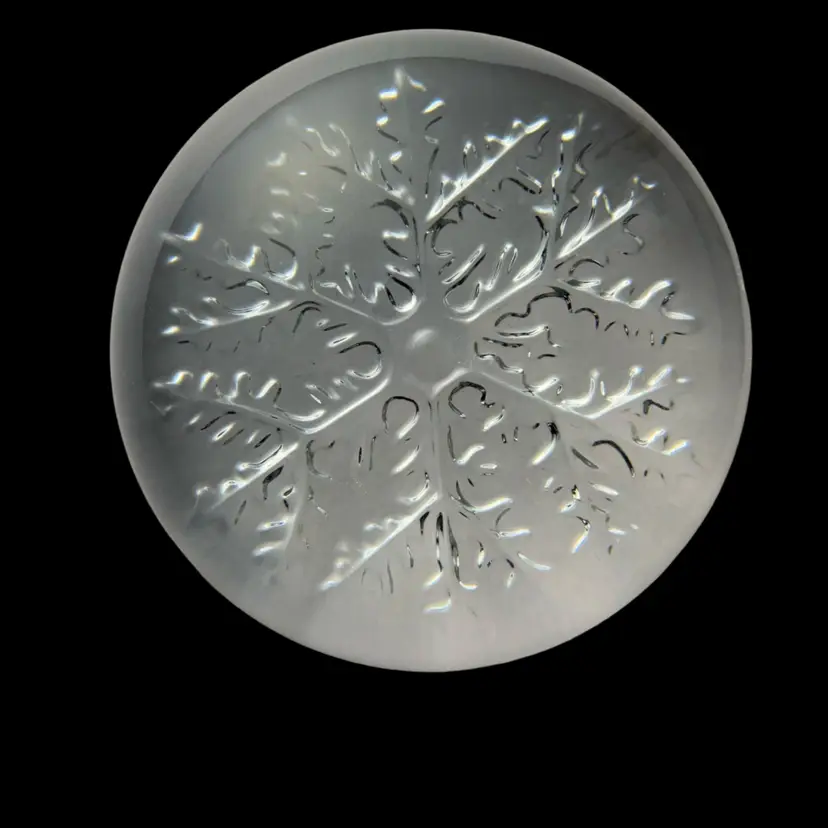 #23 Dome Style Snowflake 1.75” T X 3.5” W ***As Is** Scratches