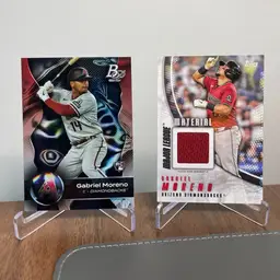 Gabriel Moreno (Arizona Diamondbacks) Two-Card Lot: Bowman Platinum Rookie & 2025 Major League Material