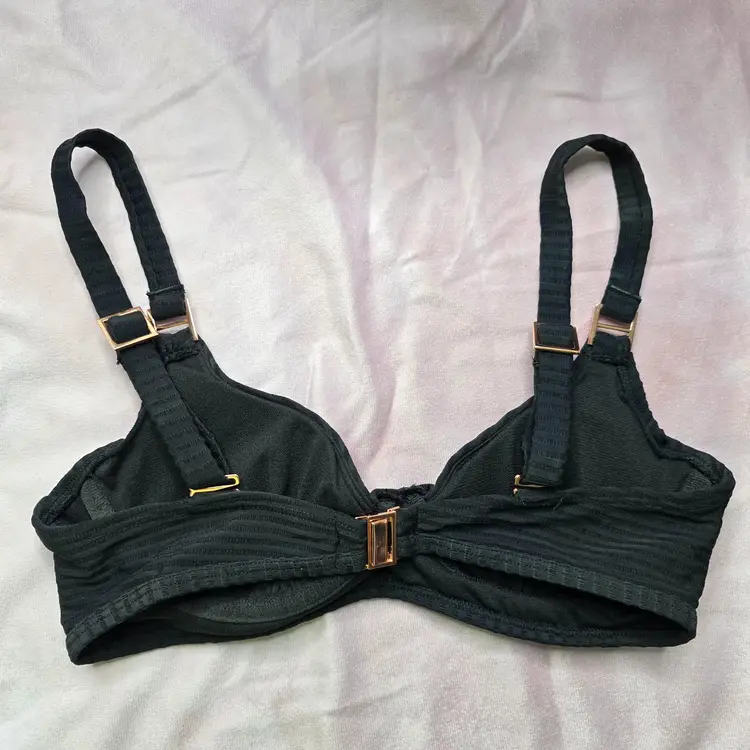 American Eagle Black Padded Adjustable Bikini Top Swimwear XS
