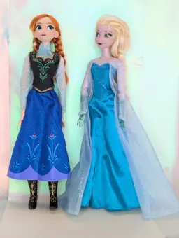 Anna & Elsa Frozen Disney Store Exclusive Light Up Singing Deluxe Doll 16” Tested - Read