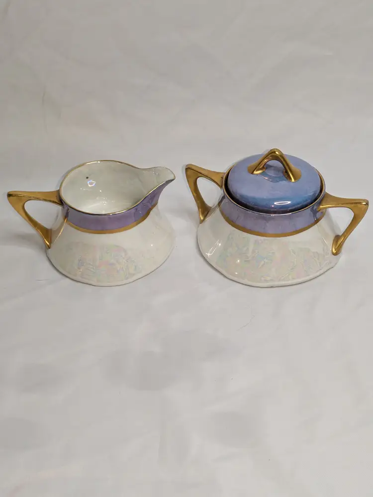 Z.S. & Co. Bavaria Luster Creamer And Sugar Bowl
