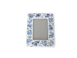 Charpente Ceramic Tabletop Picture Frame Forget-me-not Floral 3.5"X5"