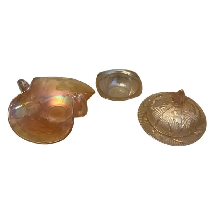 Carnival Glass Candy Dish Lot Sizes In Description