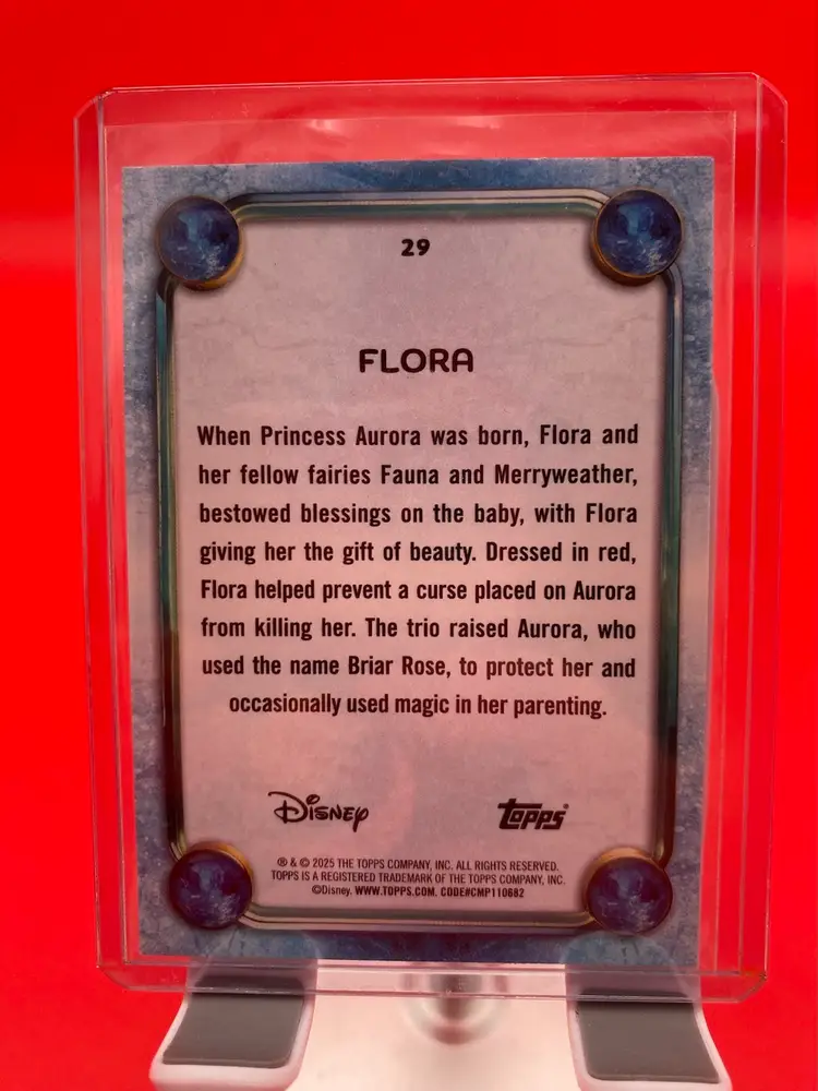 2025 Topps Disney Wonder Flora #29 Foil Trading Card - Sleeping Beauty