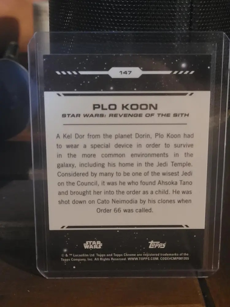 2024 Topps Chrome Star Wars PLO KOON Base Kashyyyk Green 4/99 #147