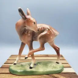 Sitzendorf Porcelain Deer Fawn Figurine Made in Germany