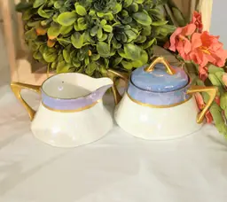 Z.S. & Co. Bavaria Luster Creamer And Sugar Bowl