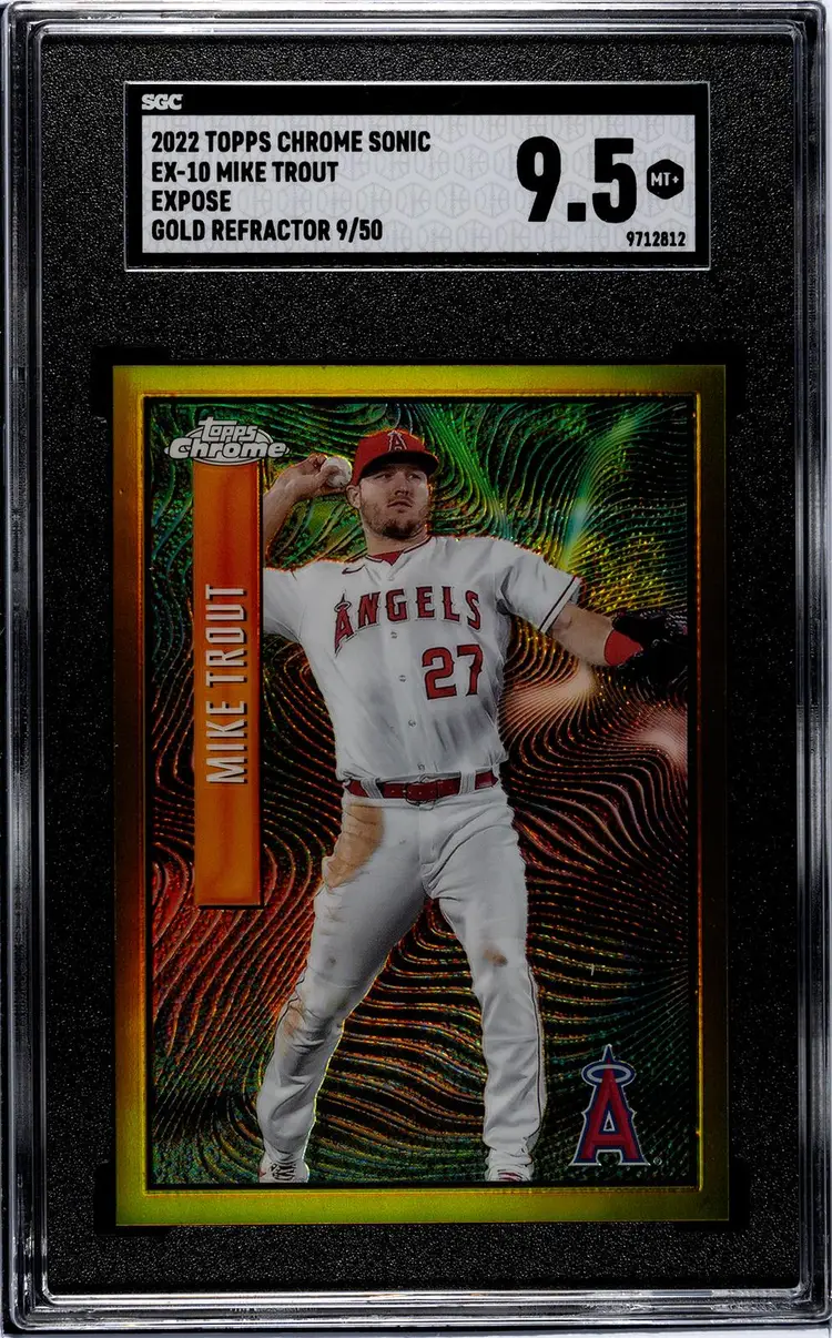 2022 Topps Chrome Sonic EX-10 Mike Trout Expose SGC 9.5