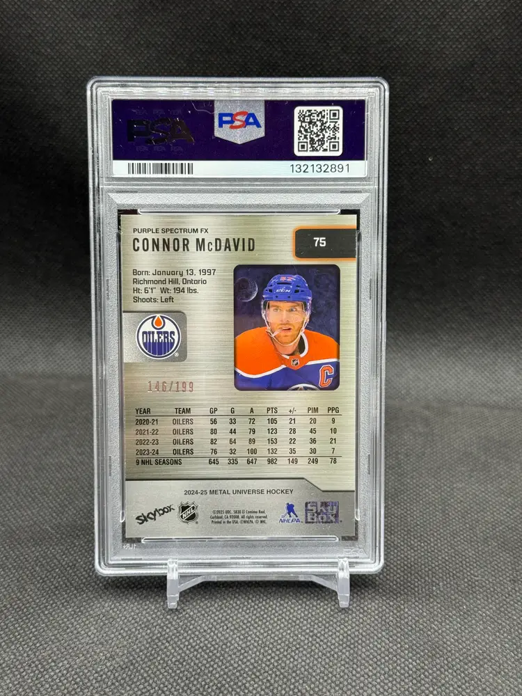 Connor McDavid 2024 Metal Universe Purple Spectrum FX /199