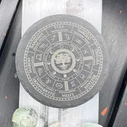 Wheel of the Year Slate Coaster