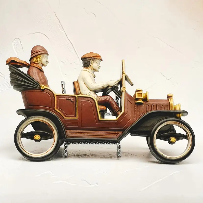 Vtg HOMCO Brown 3D Old Classic Model T Car #7359 Plastic Wall Plaque USA 1975