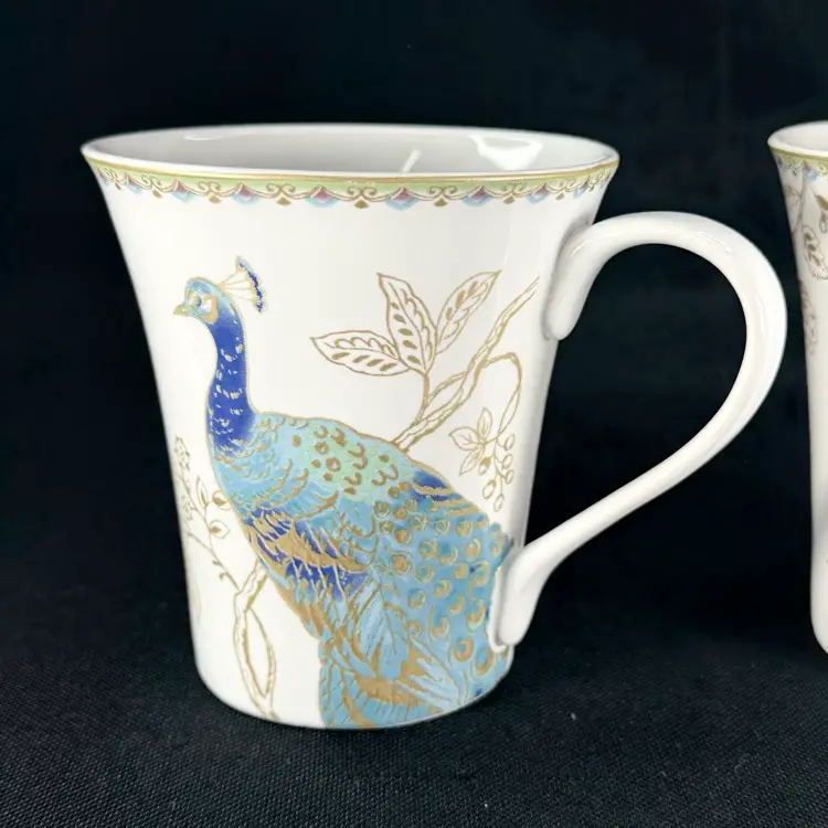 Pair Of Peacock Cups