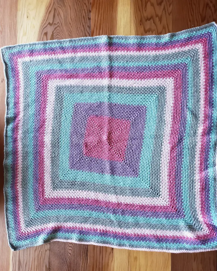 Colorful Granny Square Crochet Baby Blanket
