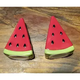 Finch and Robin Watermelon Salt and Pepper Shakers