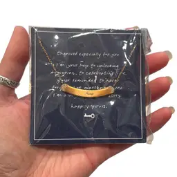 Nana Dainty Rose GoldTone Necklace w/ Pave Rhinestones New In Package