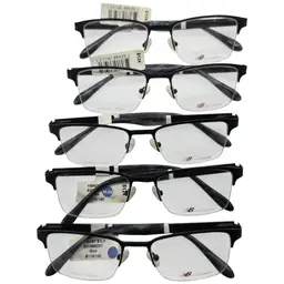 New Balance NB487 Eyeglass Frames Lot of 5 Stainless Steel 61-18-140 Gunmetal