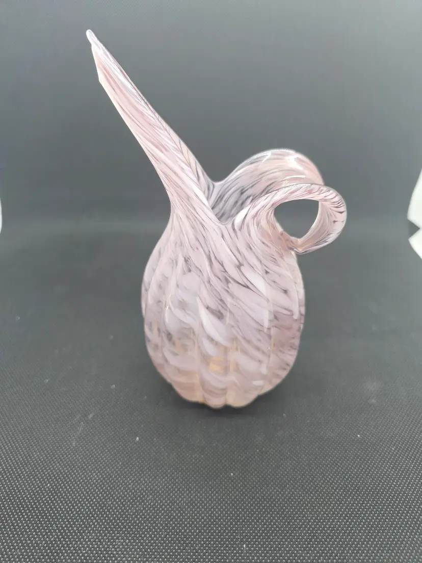 Pink lefton swirl pitcher
