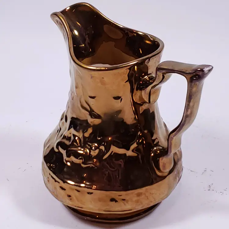 Vintage WADE ENGLAND Copper Lusterware Deer Stag Ceramic CREAMER PITCHER