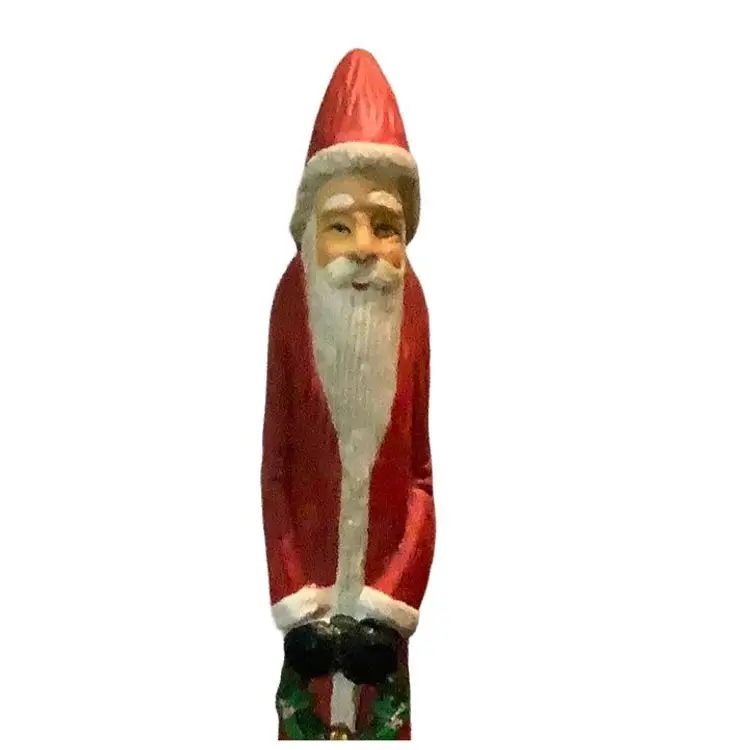 Vintage Plastic Pencil Santa Clause, 14”