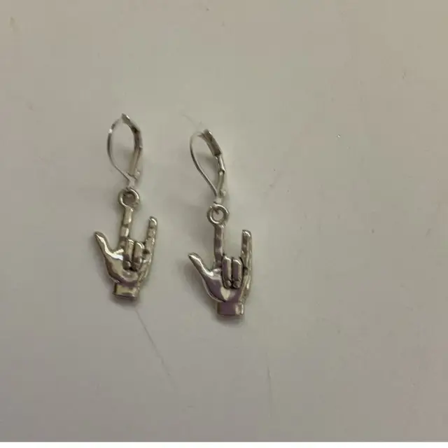 I Love You Earrings- Leverback