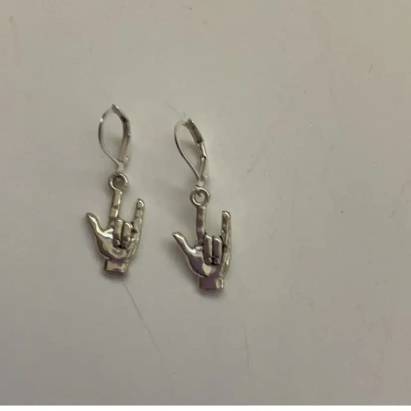 I Love You Earrings- Leverback