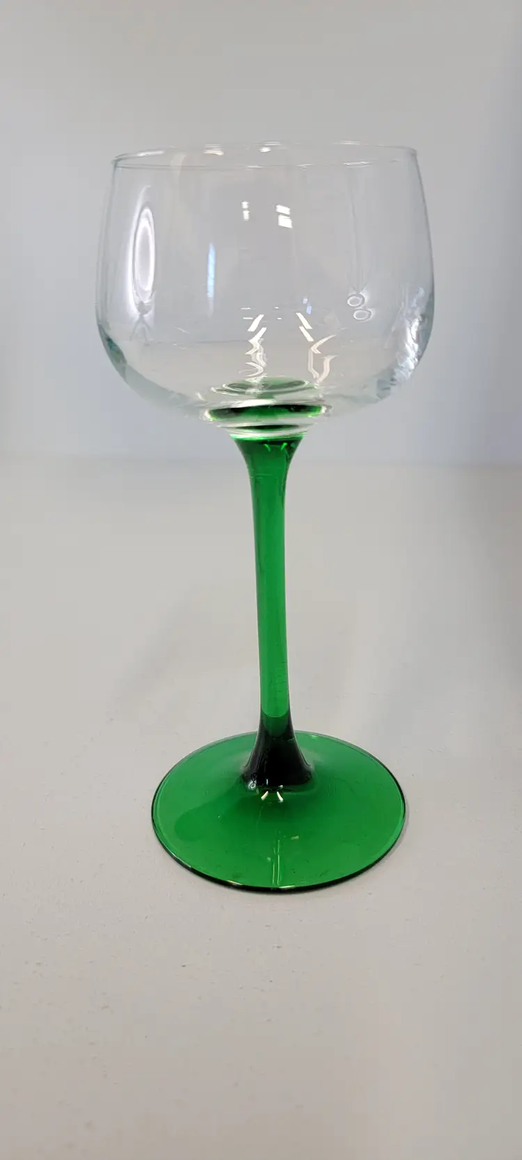 Rhine wine Stemware - Cristal D' Arques - Durand Emerald - Set of 4 glasses