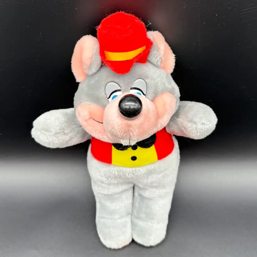 Vintage 1994 Chuck E Cheese Plush Tux Show Biz Pizza Rare 90s Mouse READ