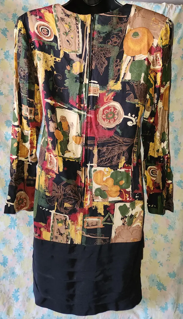 ✨️Funky Abstract 80s Midi Dress!✨️