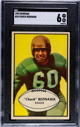 Chuck Bednarik 1953 Bowman #24 SGC 6 CC4