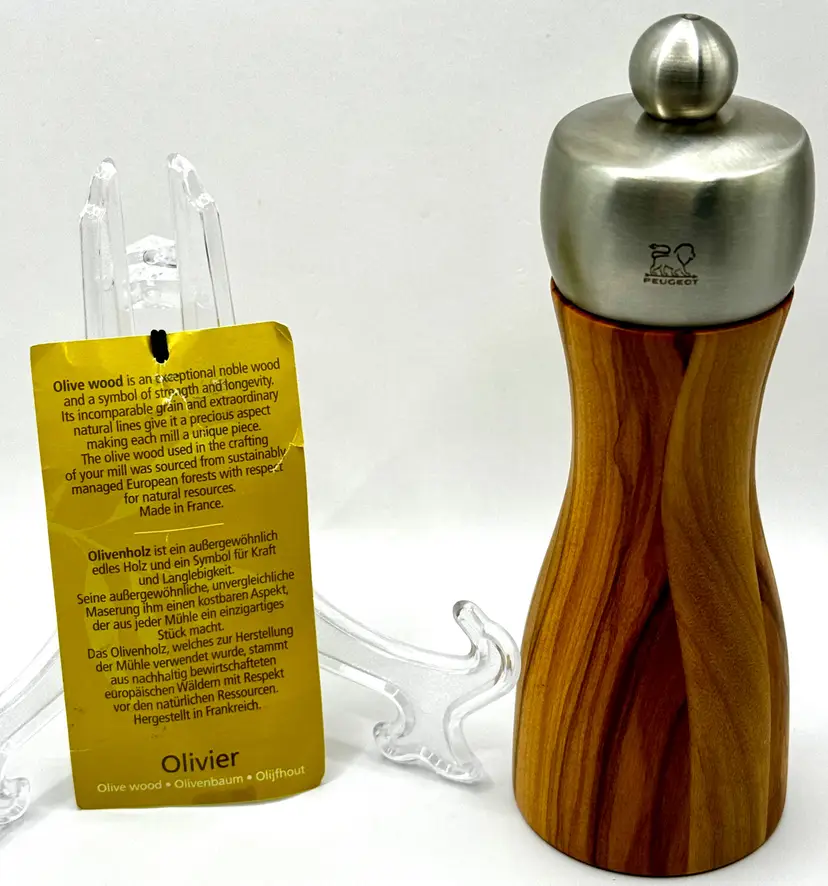 Peugeot Olive Wood Pepper Mill, By Peugeot, Made in France