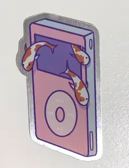 Pastel Koi iPod Silver Brushed Vinyl Sticker