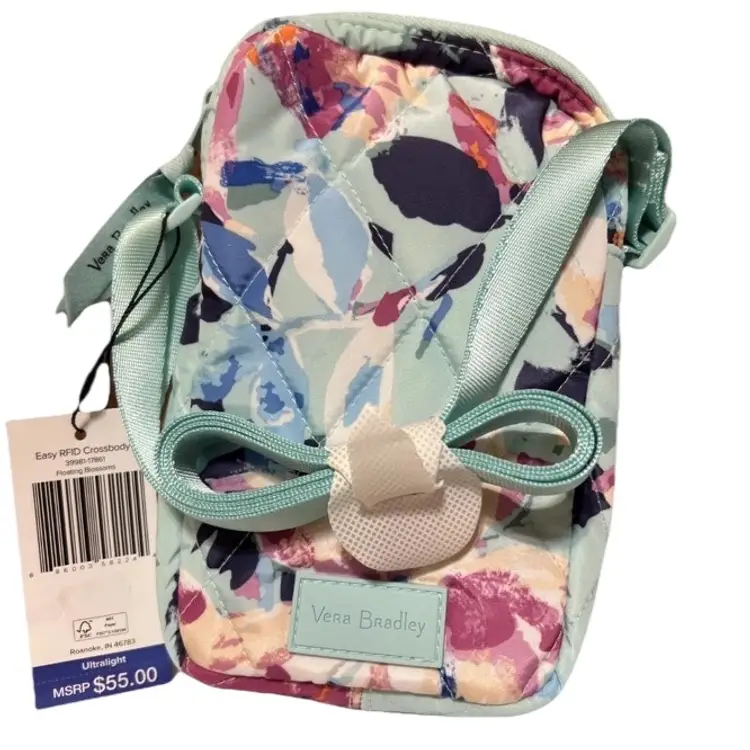 New Vera Bradley Floating Blossom RFID Crossbody