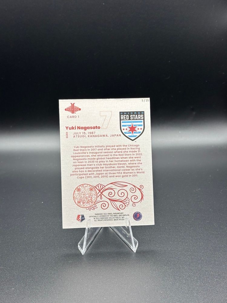 Yuki Nagasato Chicago Red Stars - 2022 Parkside Paramount Ruby Base No. 5/25