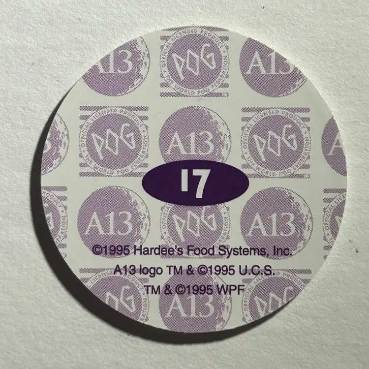 POGs Apollo 13 Pog #17 Reentry A13 NASA Hardee's Food Service 1995 -  54